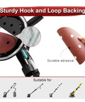 Sturdy hook and loop backing of Ultimate 9 Inch 40 Pcs Hook Loop Sandpaper Discs with six dust venting holes for efficient sanding.