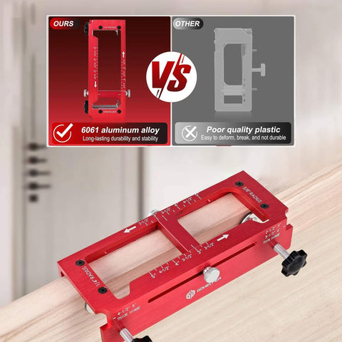 Door Hinge Jig Adjustable Mortise Jig Fits Door Hinges From Two Point Five To Five Inches Long And Various Thicknesses Red