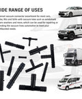 64-piece silicone vacuum hose connector kit; black barbed fittings in assorted sizes for automotive vacuum lines