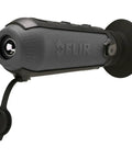 Compact Infrared Thermal Monocular For Night Wildlife Viewing And Outdoor Adventures With 90 Meter Heat Detection Lightweight One Hand Use Great For Hunting Camping And Night Safety Gear, showing side view with lens cover open.