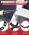 Heavy Duty Snap Ring Kit With 225 Quality Circlips Covering M3 To M25 Sizes Built From Tough Black Alloy Steel for precise shaft retention.