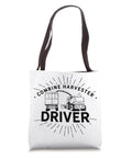Farm Life Tote Bag For Harvest Crew And Driver Fans With Combine Harvester Theme Durable Canvas 16x16 Inches