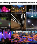 Various lighting setups for Waterproof Junction Box 2 Pack IP68 Outdoor Underground Plastic Electrical Box 3 Way M25