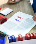 Top Tier Self Inking Office Stamp Set With Eight Gotta Have Rubber Phrases Like Paid And Approved for smooth office tasks.
