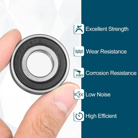 4 Pack 14329-2RS Non Standard Ball Bearings 14mm ID 32mm OD 9mm Thick Double Rubber Sealed Chrome Steel For Industrial Machinery Beefy Durable For DIY Projects close-up