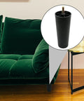 4 Pack 8 Inch Round Tapered Plastic Sofa Legs Replacement For Chairs Sofas Cabinets Dressers Loveseats Ottomans And Beds