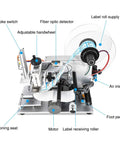 Semi Automatic Flat Surface Labeling Machine Built Tough For Square Bottles And Boxes Precision Applicator with adjustable handwheel.