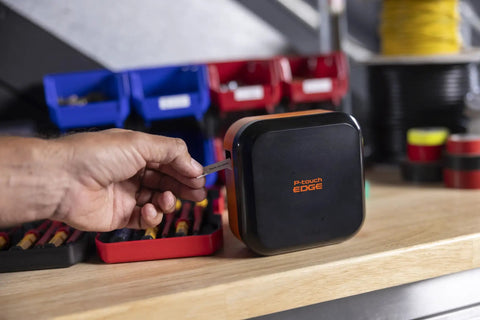 Portable Industrial Label Printer With Bluetooth And Pro Label Tool App Hands Free Belt Clip For Tight Jobsite Spaces