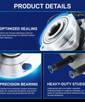 Beefy 4x4 Wheel Hub Bearing Assembly 515036 With ABS details on optimized sealing, precision bearing, heavy-duty studs.