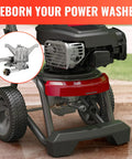 Front Inlet And Outlet Pressure Washer Pump Replacement Up To 2500 PSI 2.2 GPM SRMW22G26 EZ Compatible shown on power washer