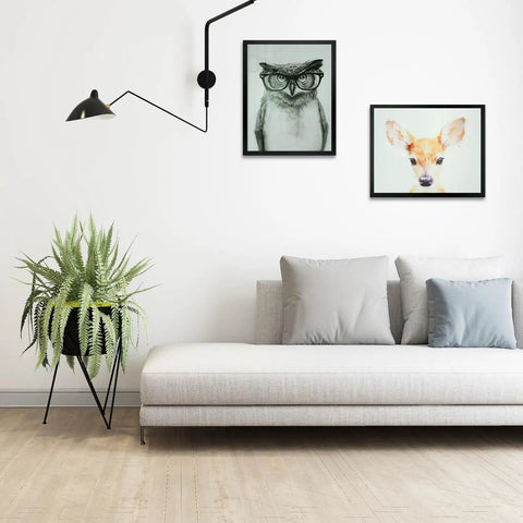 16x20 Picture Frame With Mat For 11x14 Photo Black 2 Pack HD Glass Wide Molding Modern gallery style on wall above sofa