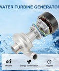 Portable 110V 220V 1000W Micro Hydroelectric Water Turbine Generator Power Station with aluminum alloy in water backdrop