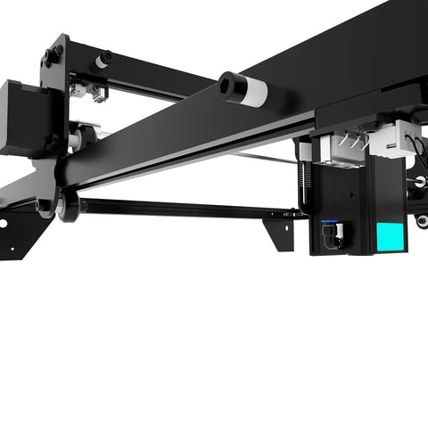 Close-up view of installed Plug And Play Limit Switch Kit For Laser Engraving Machines With Cable Replacement Endstop Assembly.