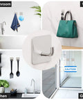 8 Pack Heavy Duty Adhesive Hooks Stick On Wall And Door Hangers Waterproof Stainless Steel Towel And Clothes Hooks for Bathroom