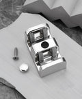 4 Pieces 8mm Anti Collision Stopper Side Guide For Glass Sliding Doors In Shower Rooms Bathroom Silver Finish