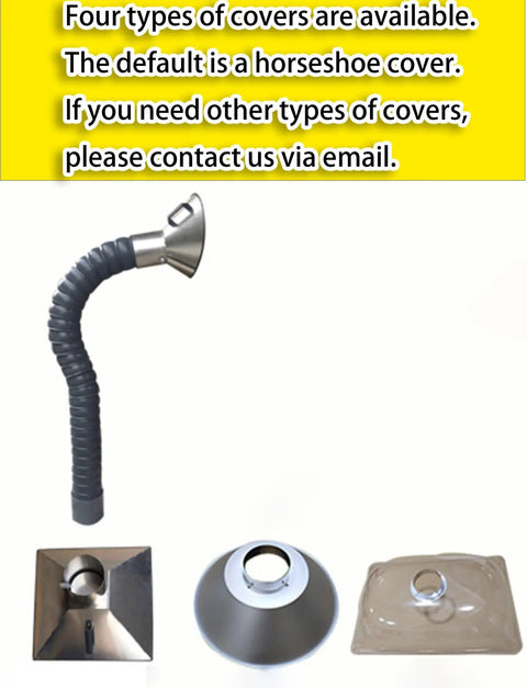 Super Flexible Welding Fume Extractor Arm With Full Three Hundred Sixty Degree Rotation, covers and heat resistant features