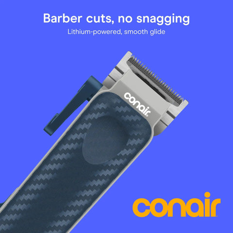 Rechargeable Hair Clippers Kit With Color Coded Guide Combs 17 Pieces for barber quality cuts, cordless lithium battery, close view