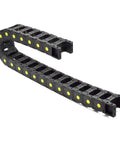 Open Type Drag Chain Cable Carrier With End Connectors R75 35x50mm, L1000mm Length, heavy duty cable management system
