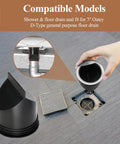 3 Inch Rubber Shower And Floor Drain Seal With One Way Check Valve, showing installation in D-Type floor drain