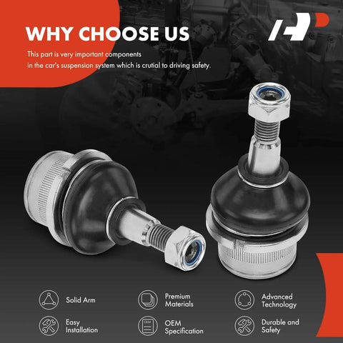 Beefy Forge Steel Front Upper Ball Joint for Volkswagen Beetle 1965 Through 1977 and Karmann Ghia 1965 Through 1974 Left and Right Front Suspension Replacement Heavy Duty Fit, pair shown