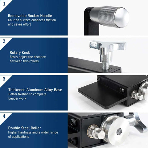 Bead Roller Tool For Tube Beading On Intake And Intercooler Piping Above 5/8 Inch ID, Heavy Duty Aluminum Beader details