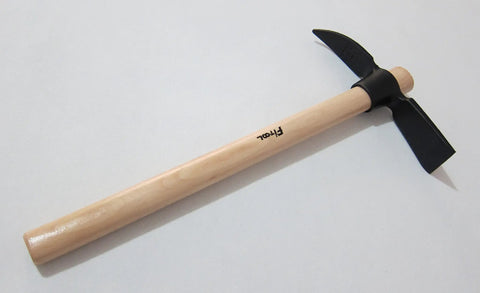 Forged Classic Planting Hoe And Mattock For Garden Weeding And Cultivating 19.7 Inch Beech Wood Handle Digging Tool Vegetable And Flower Planter