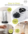 28 Oz Blender Cup Replacement With To Go Lids Pack Of 2 BPA Free Travel Shaker Cups Easy to Clean and Dishwasher Safe