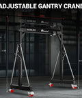 3 Ton Portable Gantry Crane With 8.53 Ft Wide Span And 8.53 To 12.47 Ft Adjustable Height Manual Trolley Lift System For Auto Shops Factories And Garages Heavy Duty Steel Construction Black