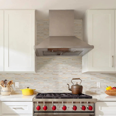 Peel And Stick Backsplash Tiles For Kitchen Beige With Metal Gold Finish 5 Sheets PVC Composite Heavy Duty Adhesive Scratch Resistant Easy To Install DIY Friendly Removable Without Damaging Walls installed behind stove