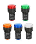Set of 22mm LED Indicator Light for Industrial Machinery, 12V AC DC Pilot Signal Lamp, Screw Terminal, Five Color Options