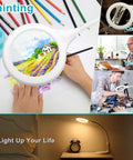 10X Magnifying Glass With Light And Clamp used for painting, crafting, reading, and manual tasks with flexible LED desk lamp.