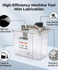Heavy Duty Machine Tool Coolant Sprayer Featuring A Tough 3L Tank And Quick Solenoid Valve, showing solenoid valve and flexible shaft.