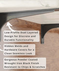 Gladiator Series Low Profile Heavy Duty Shelf Brackets 500 lb capacity hidden welds on wooden surface
