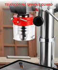Telescope spindle guard on Beast 13 Inch Benchtop Drill Press With 7.5 Amp 120V Motor, Variable Speed 288-3084 RPM, Cast Iron Frame