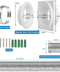 Magnetic Dryer Vent Kit With Self Aligning Quick Connect Strong Airtight Seal Includes Flexible Hose And Clamps Easy Setup