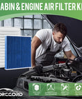 Mechanic with activated carbon cabin and engine air filter kit replacement fits Toyota Corolla 2009 to 2019 1.8L Matrix.