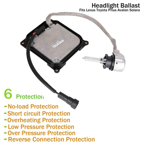 HID Headlight Ballast Control Unit With Igniter For Lexus IS250 RX350 GS350 ES350 GS300 Prius Solara Venza D4S Bulb Compatible Replaces OE 85967-5202 Plug And Play