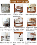 Steps for using Retro Wood And Glass Cold Brew Tower Featuring Adjustable Stainless Steel Valve For Slow Ice Extraction