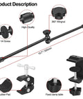 Flex Soldering Clamp Arm 19.7 Inch Magic Arm With Clamps Articulating Arms, showing 19.7-inch arm, clamps, and 360° wingnut