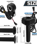 Dimensions of Q20 Full Twist Throttle Replacement For Ridstar Q20 Electric Dirt Bike And Sur Ron E Bike with ignition switch