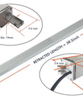12V DC Linear Actuator 30 Inch Stroke With Mounting Brackets, 44 Lb Push Force, Heavy Duty, High Speed 1.8 Inches Per Second, Square Tube