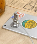 Heavy Duty Laptop Cable Lock With A Beefy Steel Core And Slick Combo Code attached to a tablet, ensuring security against theft.
