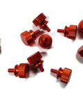 Ten Pack Anodized Aluminum Computer Case Thumb Screws 6 32 Thread For Computer Case Covers Power Supply PCI Slots Hard Drives Orange