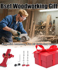 Woodworker using saw, Thin Rip Jig For Table Saw And Router Table, Super Easy Narrow Strip Cutting, gift box in workshop