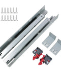 Undermount Concealed Soft Close Drawer Slides 15 Inch Full Extension, 6 Pairs With Locking Device And Rear Mounting Brackets