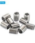 PATIKIL 304 stainless steel threaded adapter sleeves; M8x1.25 male to M6x1.0 female; 10 pcs