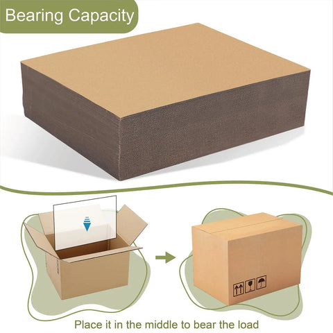 Bulk 50 Pack Corrugated Cardboard Sheets 8.5 By 11 Inches 1.7mm Thick Flat Cardboard Paper for Crafts Packing Mailing