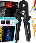 All In One Ferrule Crimping Kit With 1400 Ferrule Terminals For 20 8 AWG Wire Heavy Duty Hex Ratcheting Crimp Tool 23 10 AWG