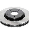 Electrophoretic Front Vented Brake Rotor With Dope Corrosion Resistant Coating For Brake Cleaner And Salt Spray Protection Premium Core Technology Delivers Tight Tolerances And Smoother Braking showing side view with rust coating
