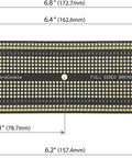 Dimensions of a large PCB prototype board kit with solderable breadboards for electronics projects gold plated 6 pack black.